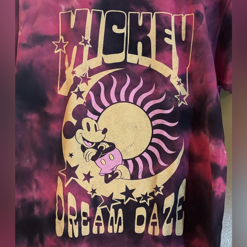 Mickey Dream Daze Tie Dye T-Shirt - Mauve/combo Size Medium NWOT - Picture 5 of 9